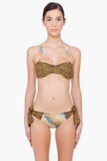 Suno Beige Tie Up Bikini Top for women