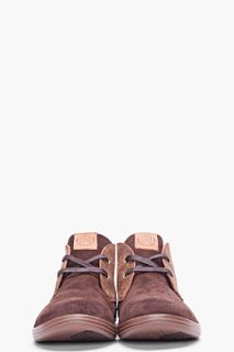 Diesel Brown Suede Midtown Shoes for men