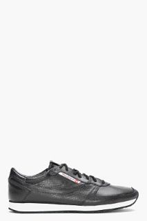 Diesel Black Snakeskin Pass On Sneakers for men