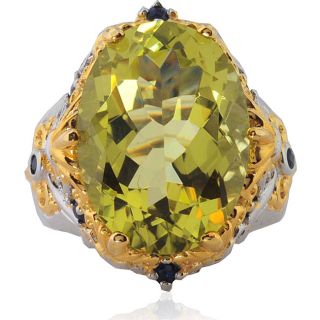 Michael Valitutti Silver/ Palladium/ 18k Vermeil Ouro Verde Ring