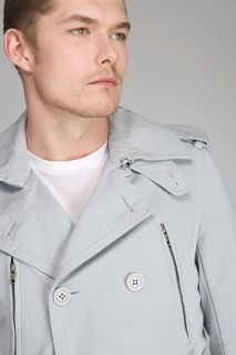 Diesel Jilguero Grey Cotton Trench for men