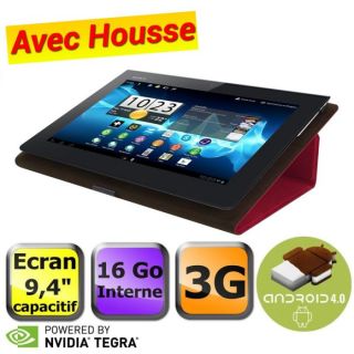 Sony Xperia Tablet 16 Go 3G + Housse Rouge   Achat / Vente TABLETTE