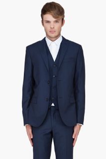 J. Lindeberg Navy Dressed Wool Hooper Blazer for men