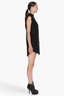 T By Alexander Wang Black Silk Blend Shirt Dress for women
