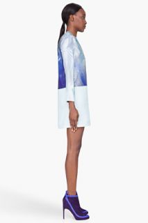 Michael Angel Pastel Turquoise Silk Wool Onyx Dress for women