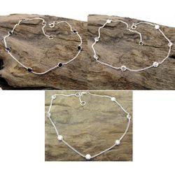 Round CZ Link Silver Anklet (Thailand) Today $29.29 3.0 (2 reviews