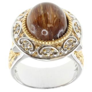 Two tone Silver Rutilated Cats Eye Ring Today $133.49