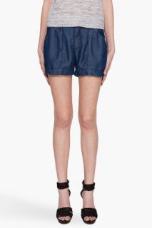 Helmut Lang Indigo Shorts for women