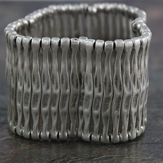 Silverplated Pewter Fence Stretch Bracelet (Turkey) Today $47.99