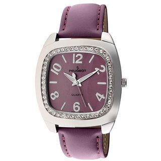 Peugeot Womens Purple Leather Strap Watch