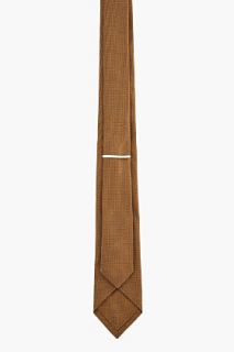 Saint Laurent Raw Umber Woven Silk Tie for men