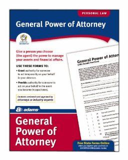 Adams General Power of Attorney Form, 8.5 x 11 Inch, White