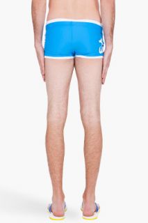 Y 3 Blue Beach Runner Shorts for men