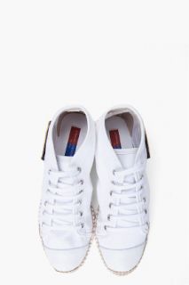 Opening Ceremony White Snake Canvas Sneakers for men