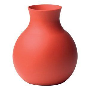 Large Rubber Vase in Burnt Orange