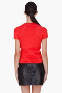 Dsquared2 Red Mohair Jersey T shirt for women