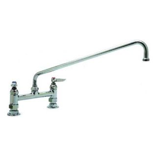 T & S B 0220 Mixing Faucet, 2H Lever, Spout 18 In