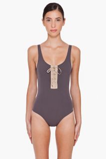 Chloe Grey One Piece Lace Swimsuit for women
