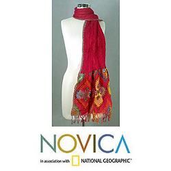 Wool Radiant Red Scarf (India)