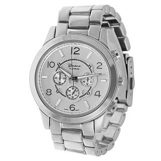 Geneva Platinum Womens Chronograph style Link Watch