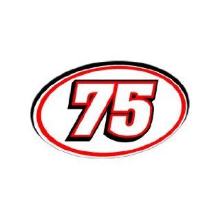 75 Number   Jersey Nascar Racing Window Bumper Sticker  