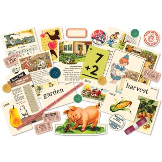 Farm Girl Miscellany Embellishment Assortment Die Cuts, Buttons