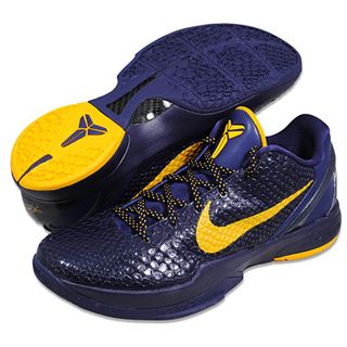 Nike Mens Zoom Kobe VI Purple/ Yellow Basketball Shoes