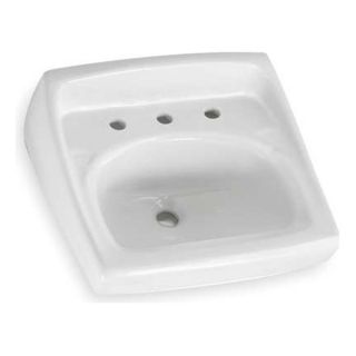American Standard 0356015.020 Lavatory Sink, Wall Mt, Center 8In, 18 1/4W