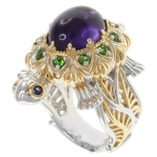 Michael Valitutti Two tone Amethyst Turtle Ring