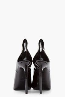 Saint Laurent Black Patent Heel Tab Paris Pumps for women
