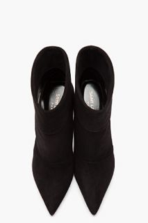 Saint Laurent Black Suede Paris P 80 Slouch Boots for women