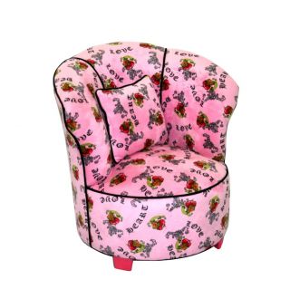 Magical Harmony Kids Minky Pink Heart Tattoo Tulip Chair Today $141
