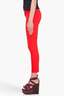 Marc By Marc Jacobs Red Cropped Lola Jeans for women