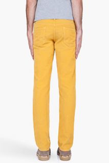 Band Of Outsiders Yellow Slim Five Pocket Cords for men