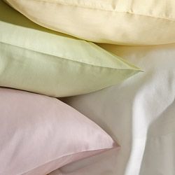 Laura Ashley Solid Cotton 300 Thread Count Queen size Sheet Set