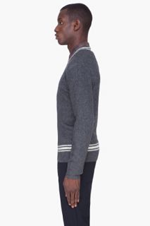 Marc By Marc Jacobs Dark Grey Silk Cashmere Sweater for men