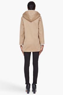 A.P.C. Tan Shearling Minimalist Parka for women