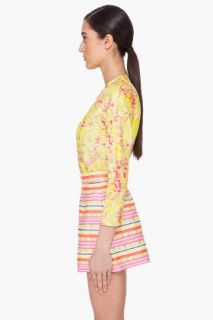 CARVEN Yellow Bubble Print Blouse for women