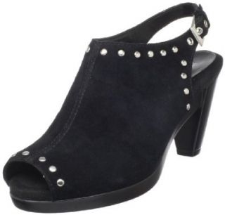  Aerosoles Womens Haven Slingback Sandal,Black Suede,5 M US Shoes