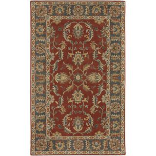 Hand tufted Coliseum Rust Traditional Border Wool Rug (9 x 12) Today