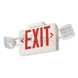 Lithonia ECR LED Exit Sign w/Emergency Lights, 3.8W, Red