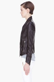Helmut Lang Black Thin Leather Jacket for women