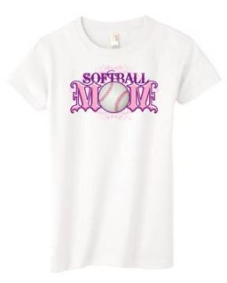 Softball Mom White Womens T Shirt Clothing