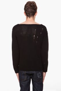 McQ Alexander McQueen Distressed Laddered Sweater for men