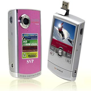 SVP T308 Pink HD 720p Pocket Camcorder