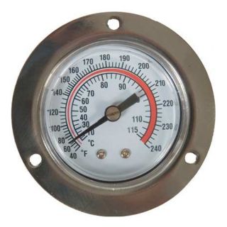 Approved Vendor 1EPE5 Analog Panel Mt Thermometer, 40 to 240F