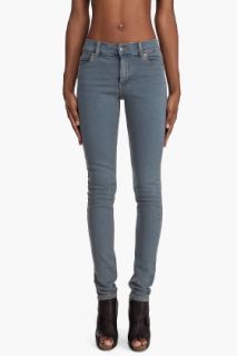Cheap Monday Tight Grey Blue Tint Jeans for women
