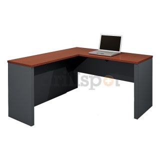 Bestar 99420 39 L Shaped Desk, Bordeaux/Graphite