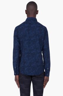 Wings + Horns Navy Camouflage Shirt for men