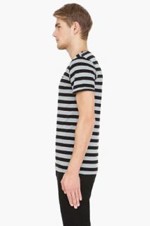 Diesel Black Striped Umtee michael T shirt for men